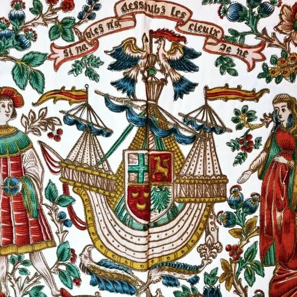 Large Wall Hanging Tapestry 15 Century French 26 x 22 Gorgeous detail Stunning - Picture 9 of 12